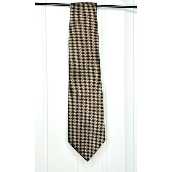 Burma Bibas Black and Gold Diamond Designer Tie Silk Necktie - Picture 1 of 2